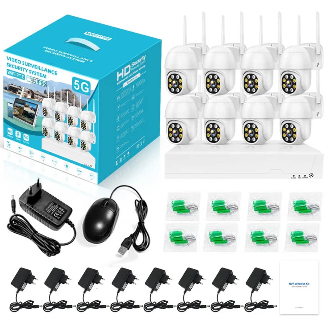 Ensemble Caméra surveillance à 8 chaînes à écran disponible